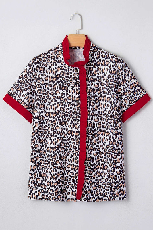 Laura Contrast Frilled Trimmed Shirt