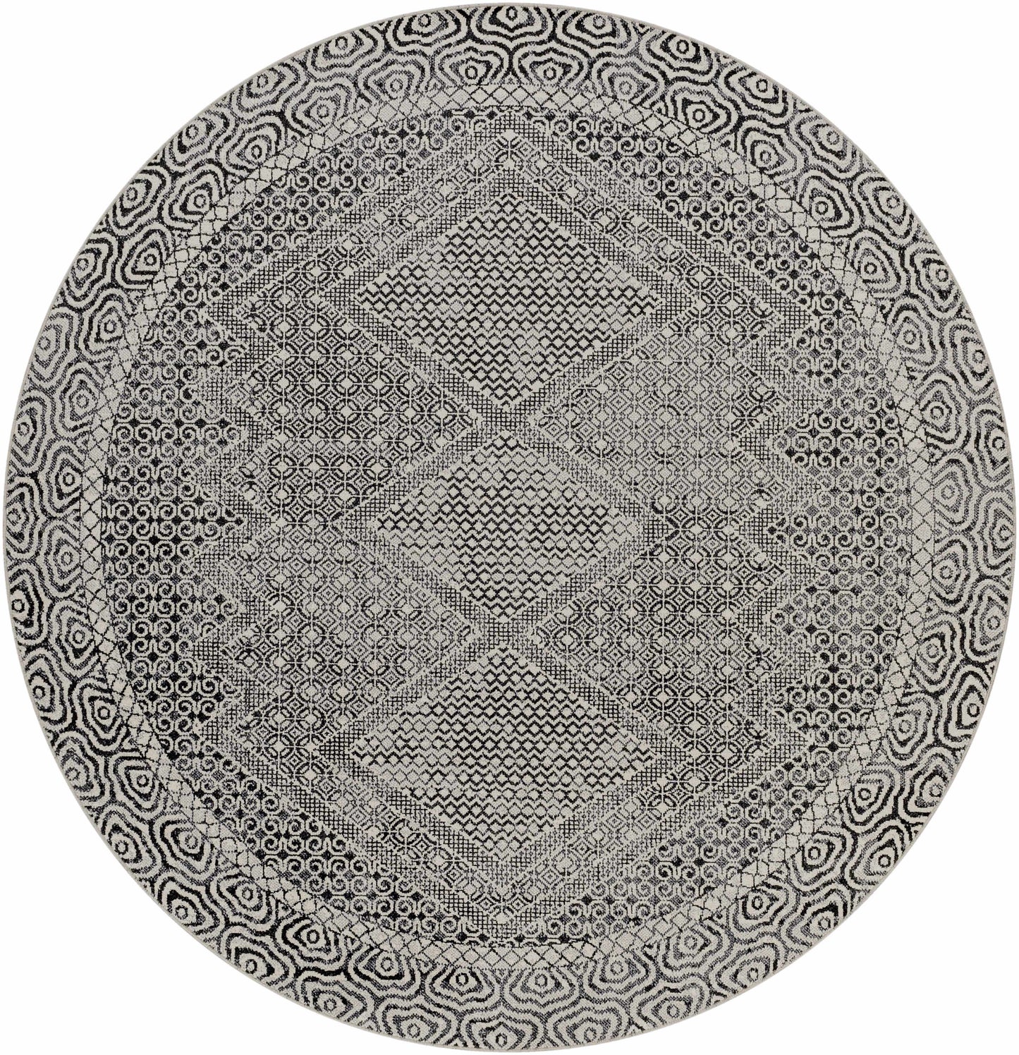 Coledale Black & White Washable Rug - Clearance