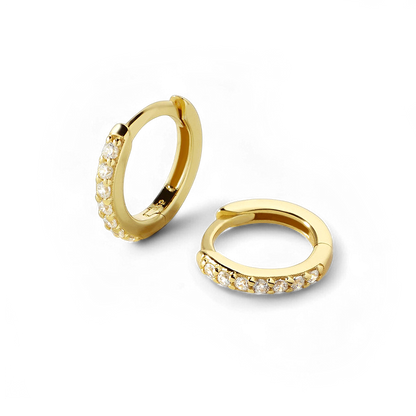 Mint & Lily Pave Huggie Hoop Earrings