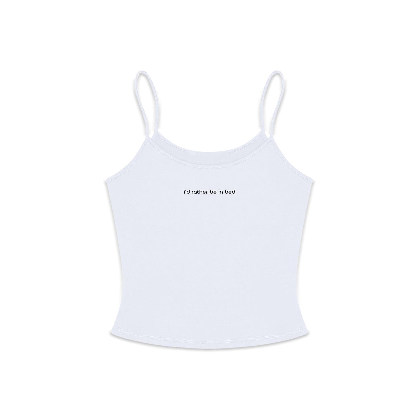 Compliments Rather Be in Bed Women's Tank White