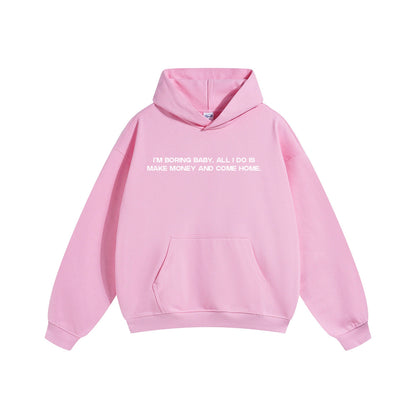 Compliments I'm Boring Baby Pink Hoodie