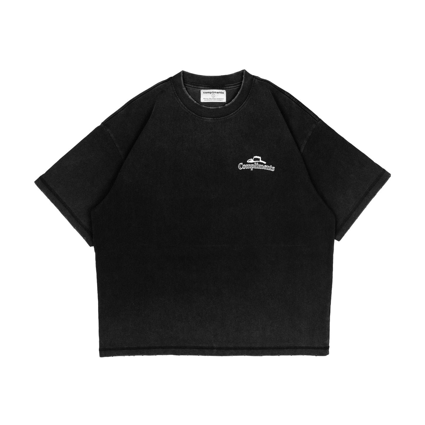 Compliments The Road Ends Black Vintage Tee