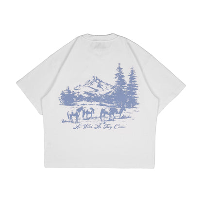 Compliments Wild As They Come White Vintage Shirt