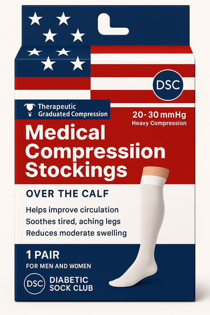 Medical Compression Stockings (Over The Calf)