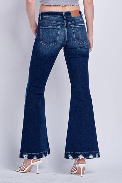 Mia Mid Rise Super Flare Jeans