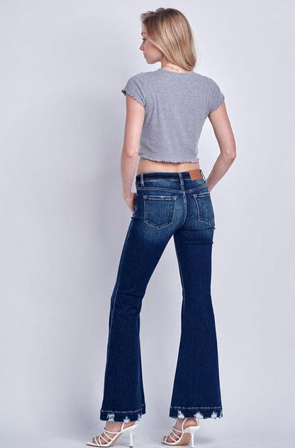 Mia Mid Rise Super Flare Jeans