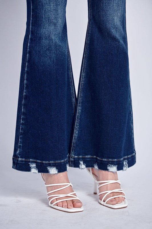 Mia Mid Rise Super Flare Jeans