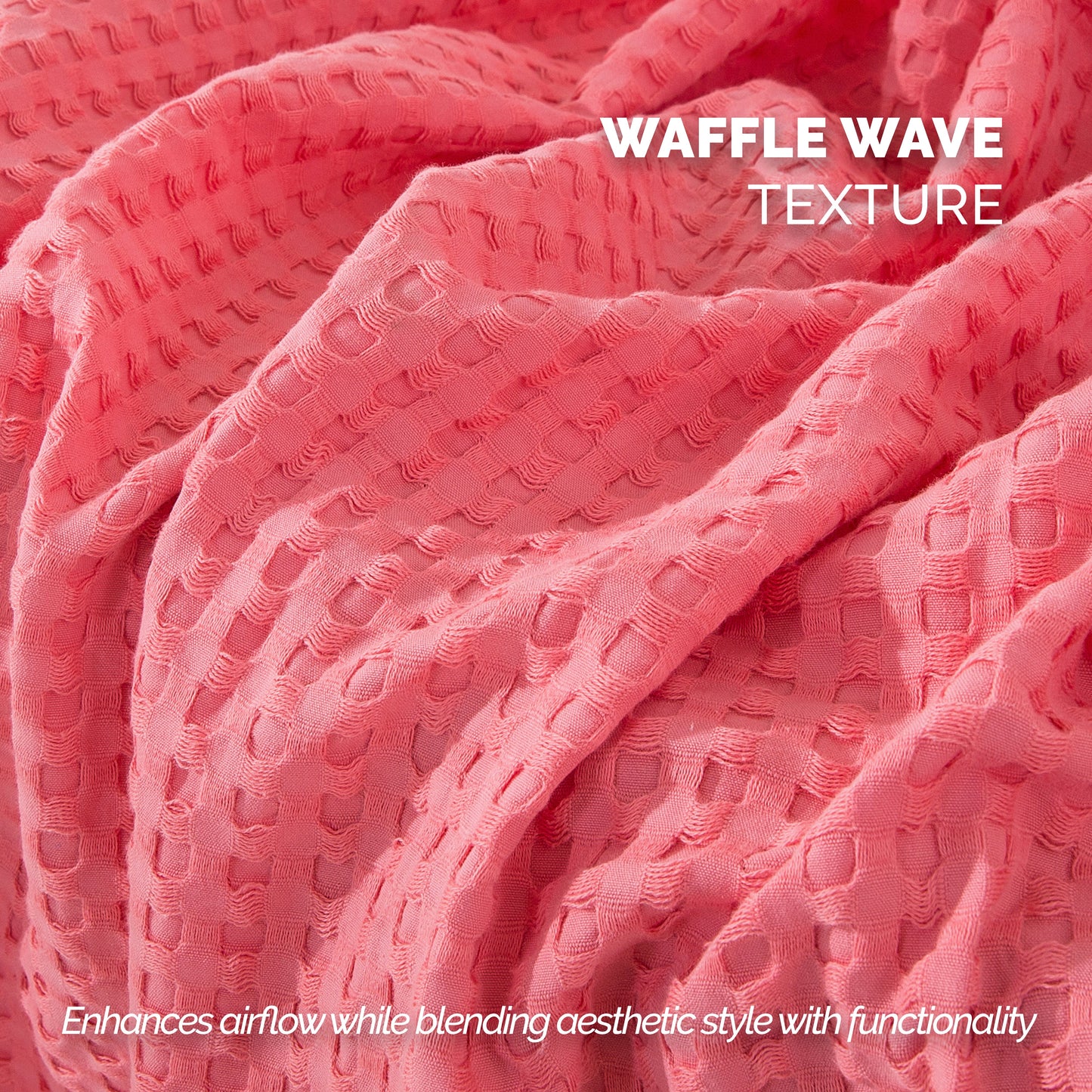 Elegant Comfort Cotton Waffle Blanket