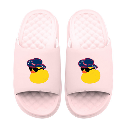 Rubber Duck Cowboy Motive Slide Sandals