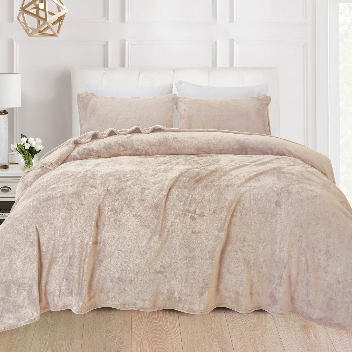Elegant Comfort 4-Piece Velvet Plush Flannel Sheet Set