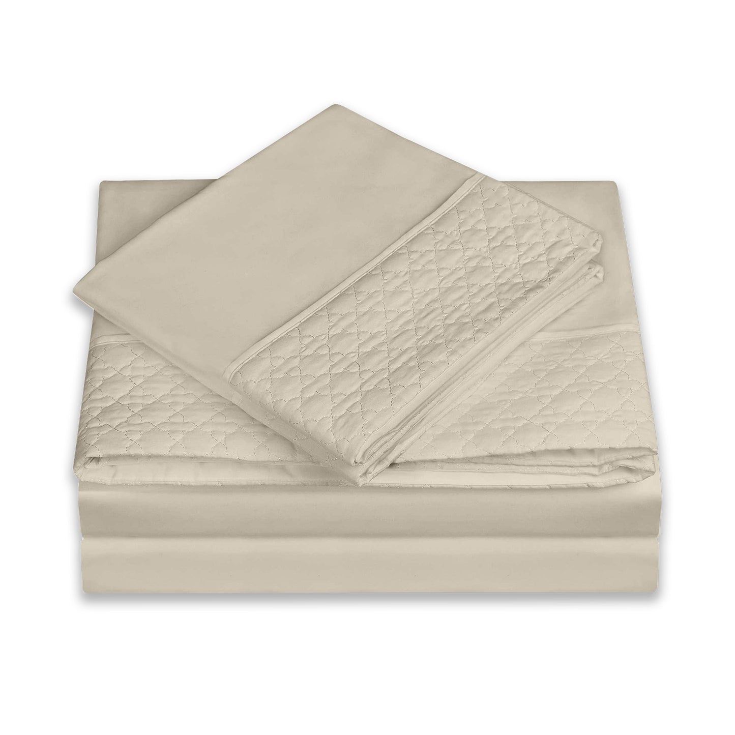 Elegant Comfort Quilted 4-Piece Sheet Set, Premium Hotel Quality