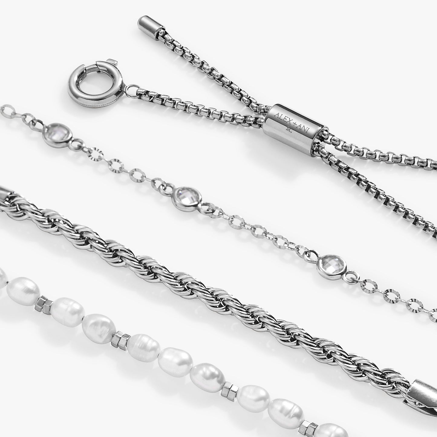 Crystal + Pearl Stranded™ Bracelet Set