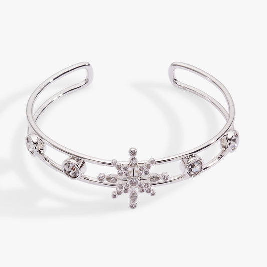Crystal Snowflake Cuff Bracelet