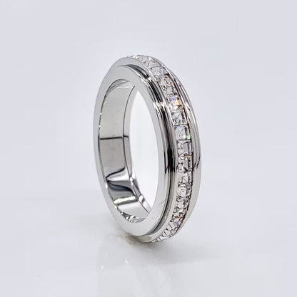 Mint & Lily Crystal Statement Spinning Fidget Ring
