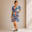 Blue Multicolor Plaid Print