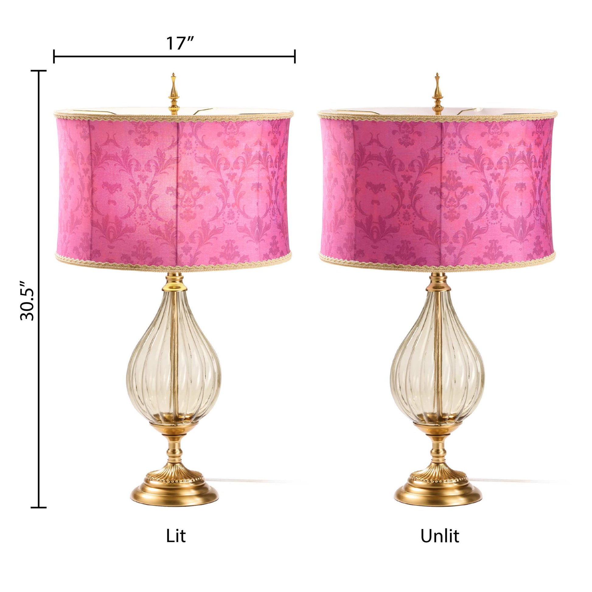 Fuchsia/Subtle Green/Gold-
