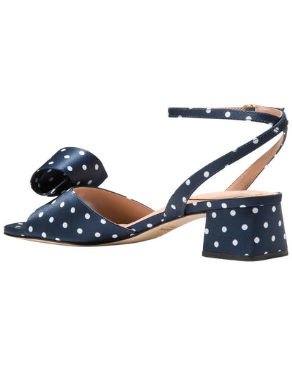 NAVY/WHITE POLKA DOT SATIN-