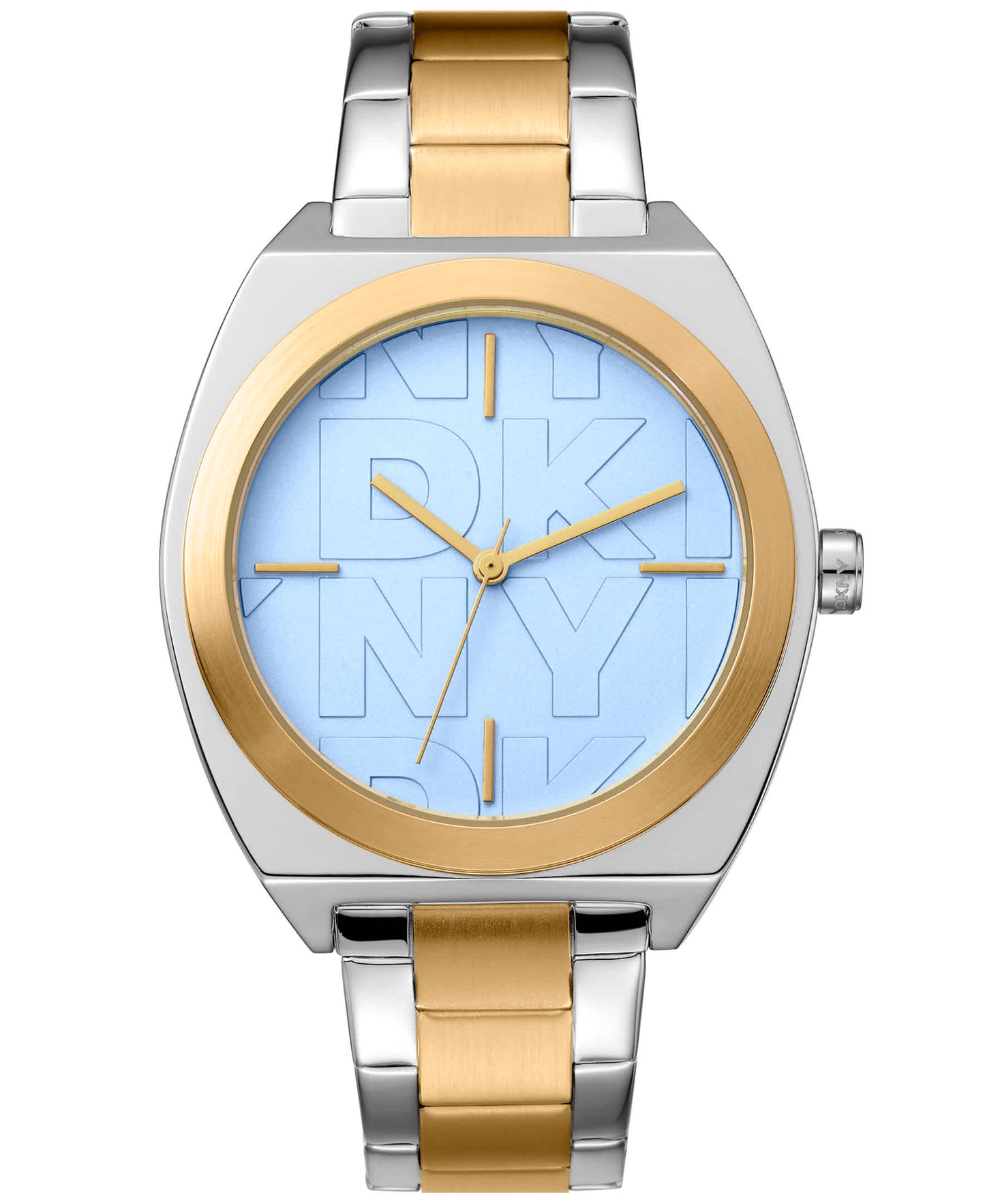 Dkny Women Watch, Two Tone Silver & Gold Color Case, Light Blue Dial, Two Tone Silver & Gold Color Metal Bracelet, 3 Hands, 5 Atm-3