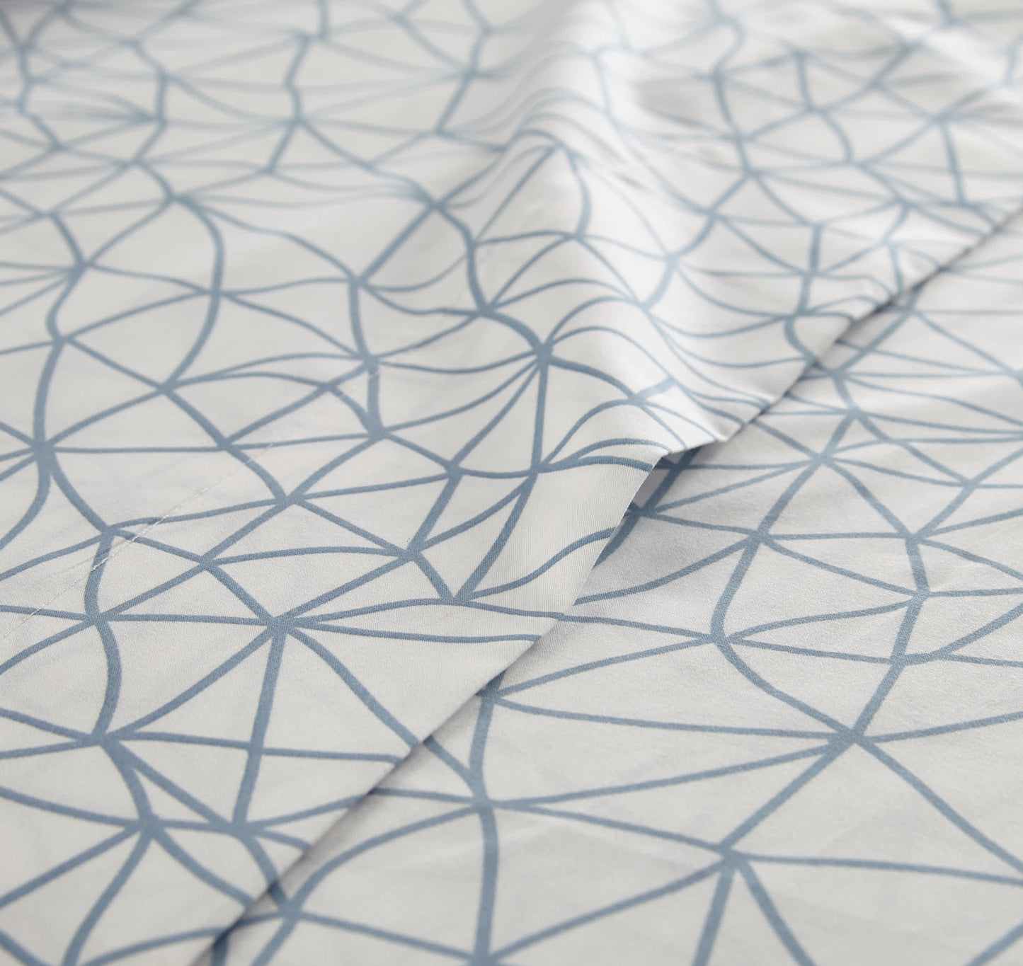 Geometric Maze White and Blue-