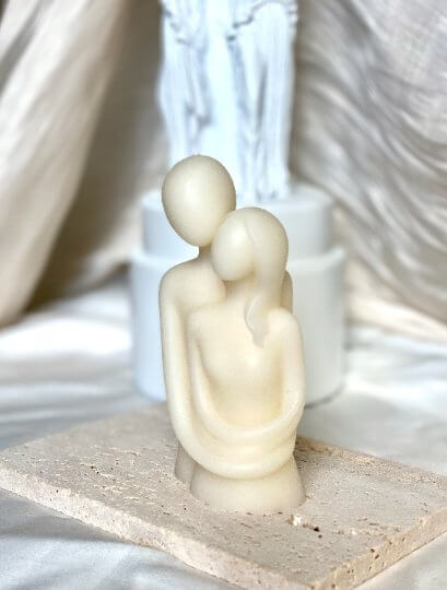 Intimate couple sculpted candle