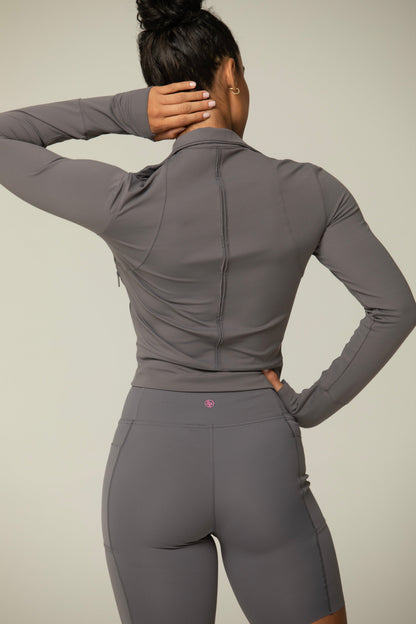 Hello Day High Noon Zip Up Crop Jacket