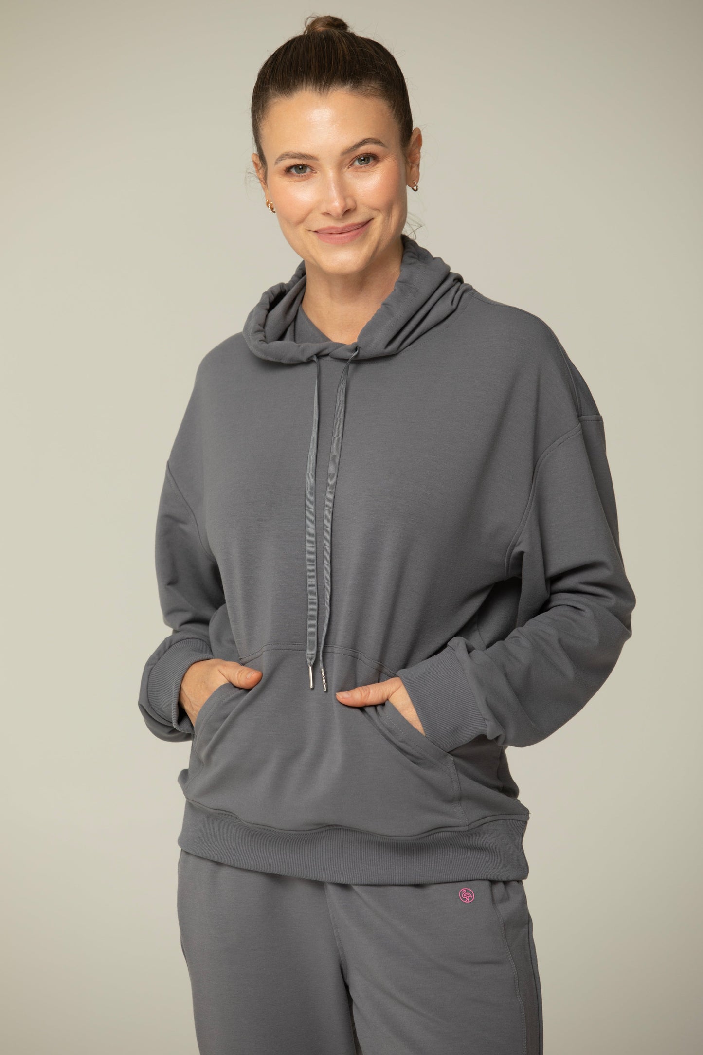Luna Relaxed Fit Hoodie for Women – Soft Cotton Blend Athleisure Sweatshirt with Kangaroo Pocket