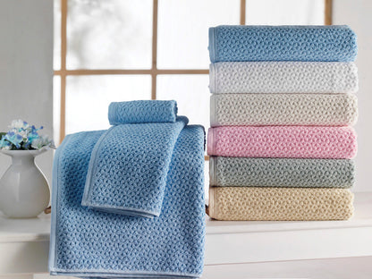 Hardwick Jacquard Turkish Cotton Towel Set of 6 - Classic Turkish Towels