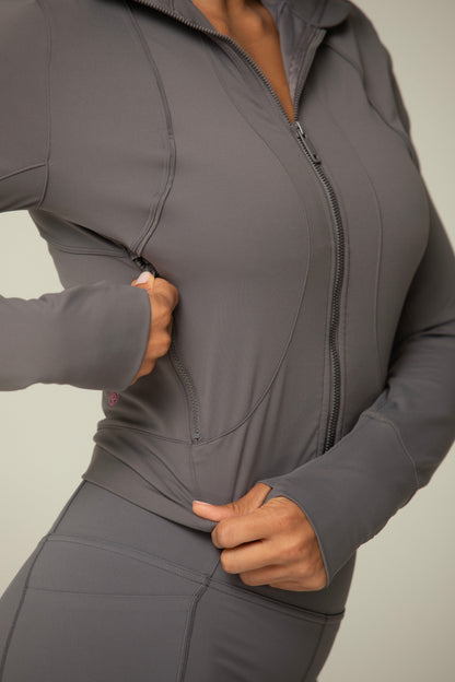 Hello Day High Noon Zip Up Crop Jacket