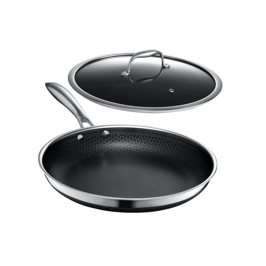 Hexclad 12" Hybrid Fry Pan with Lid