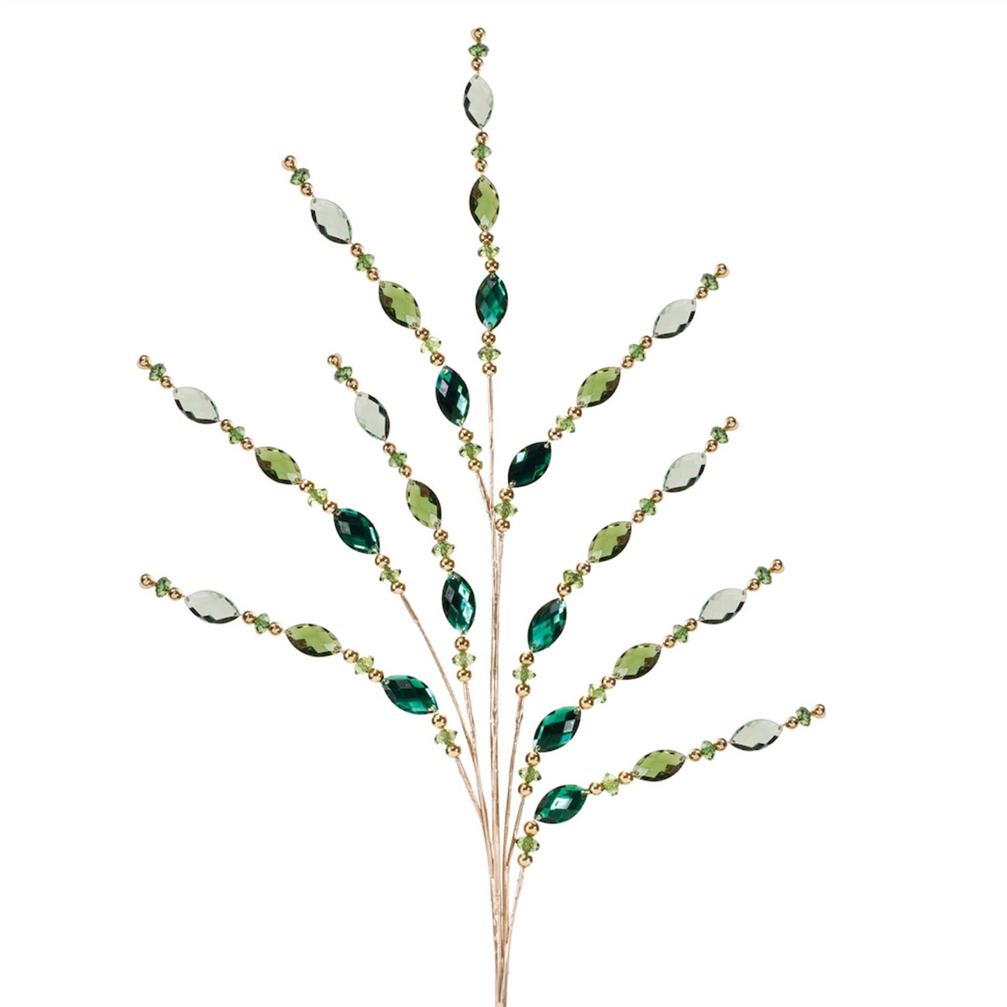 Melrose International Green Jewel Bead Spray (Set of 2)
