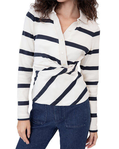 CRMBW-CREAM/MARITIME BLUE WIDE-