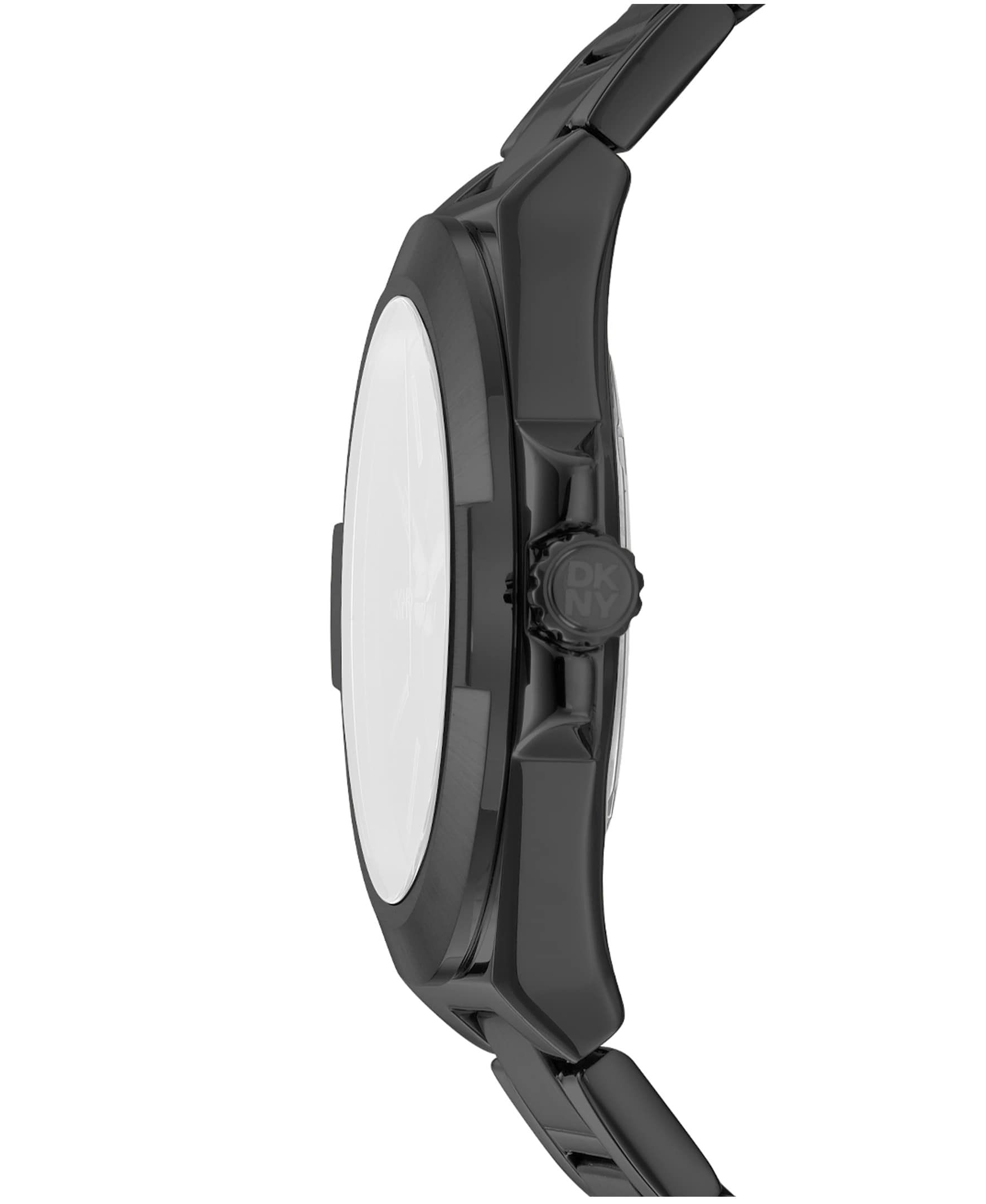 Dkny Men Watch, Black Color Case, Black Dial, Black Color Metal Bracelet, 3 Hands Date, 10 Atm-1
