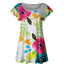 White Floral Border Print