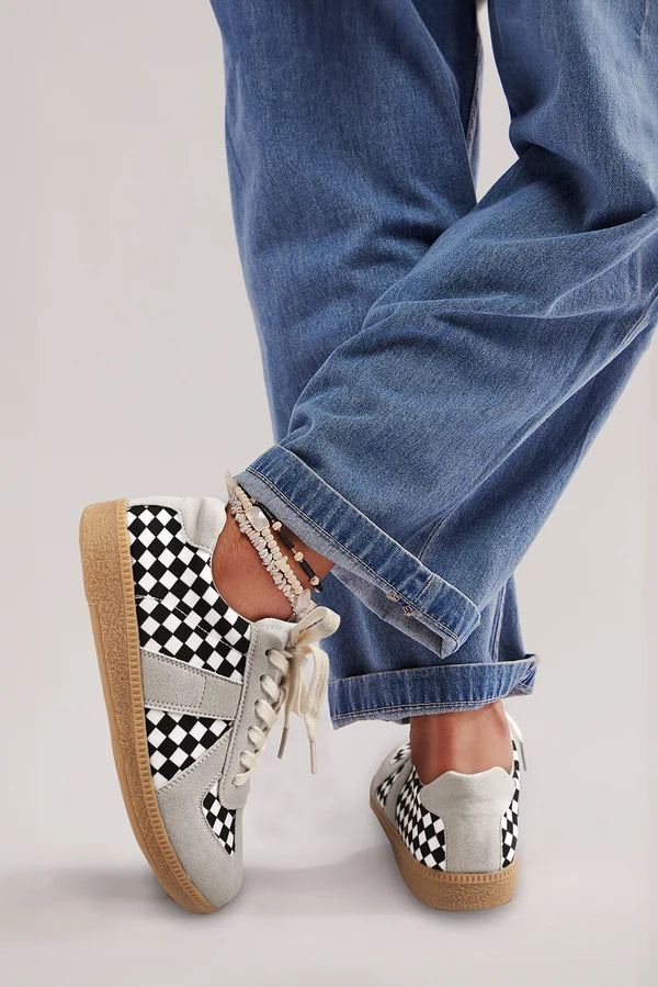 Threaded Pear Avery Up Flat Leatherette Shoes