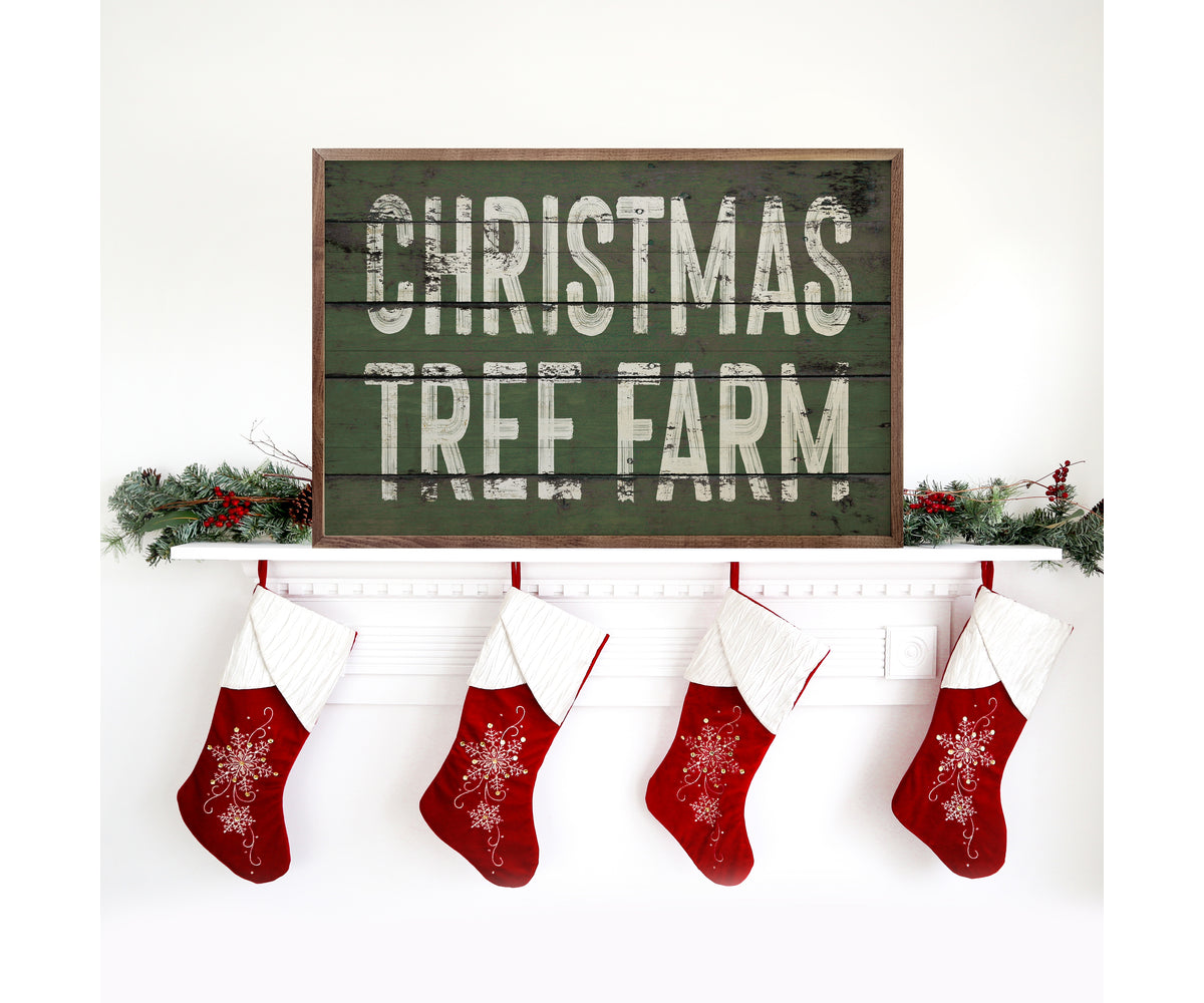 Kendrick Home Christmas Tree Farm Green
