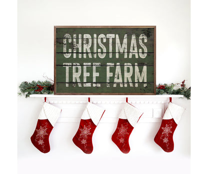 Kendrick Home Christmas Tree Farm Green