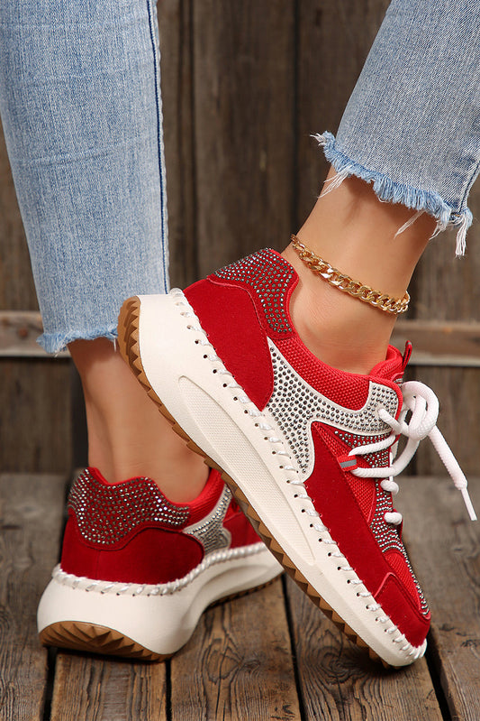 Threaded Pear Abigail Lace Up Breathable Sneakers