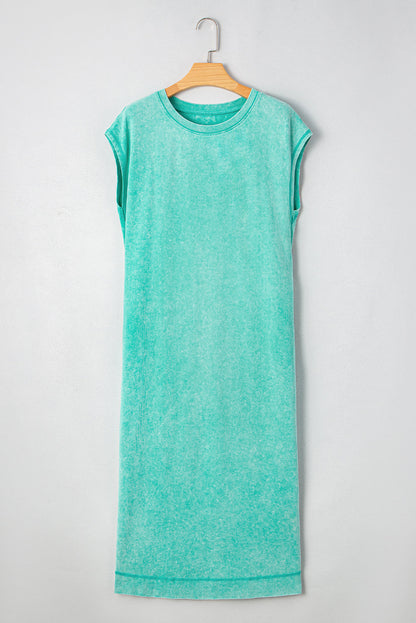 Threaded Pear Eloise Mineral Wash Pocketed T-shirt Long Dress