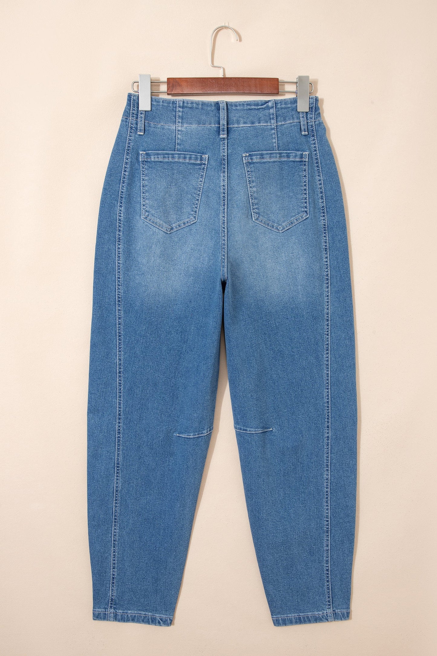 Threaded Pear Hana Wash Cuffed Barrel Jeans