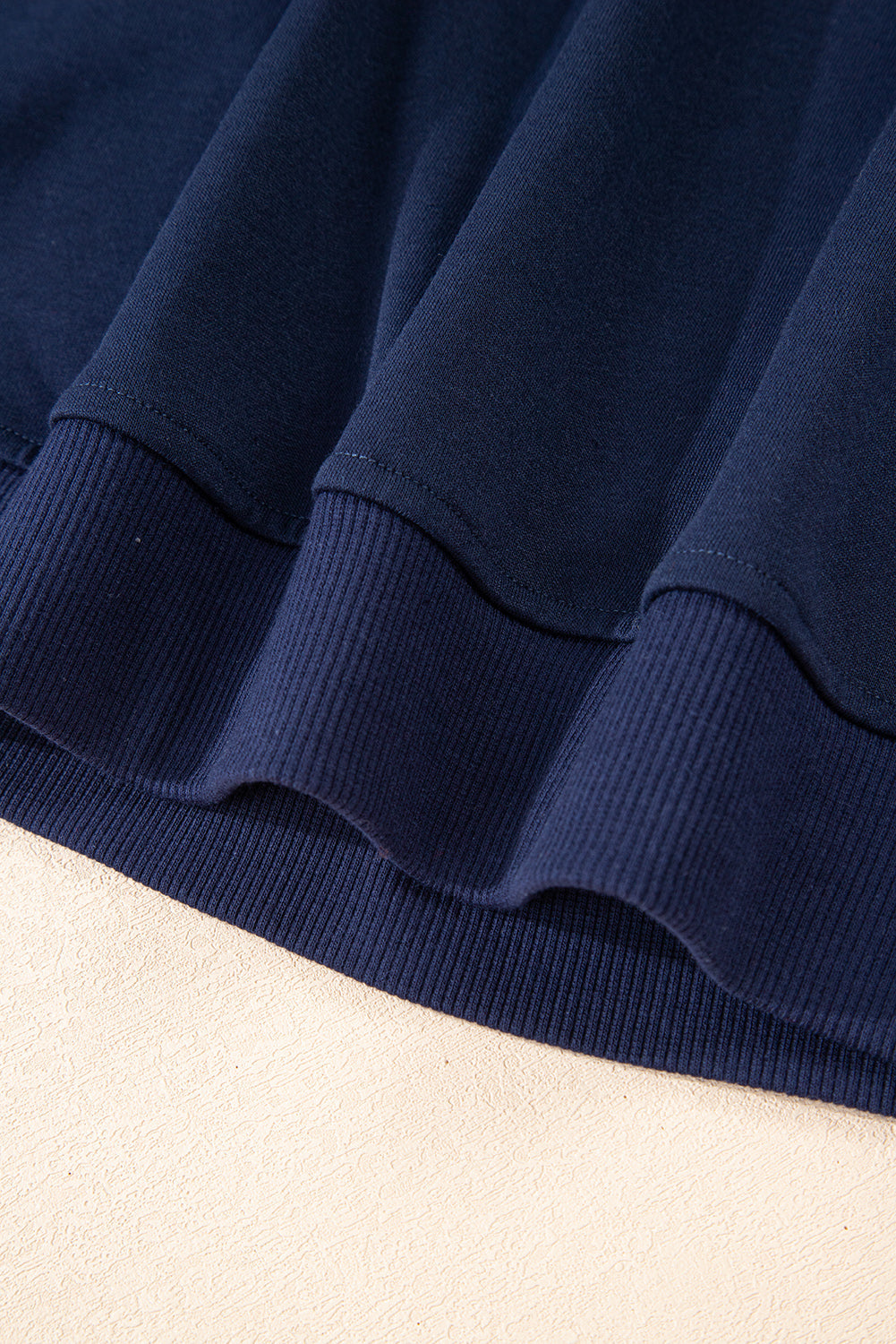 Threaded Pear Hana Striped Detail Crewneck Pullover