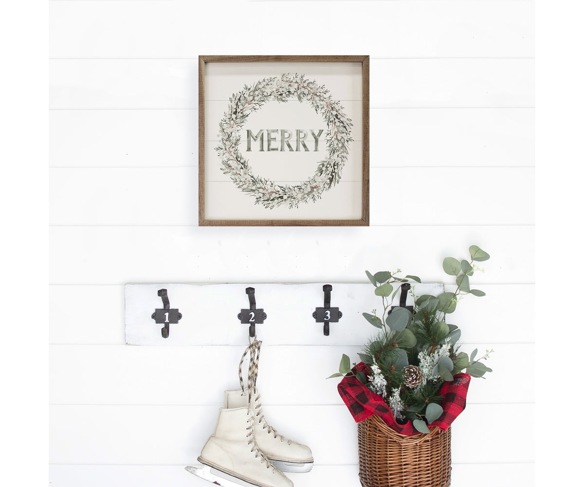 Kendrick Home Merry Wreath White