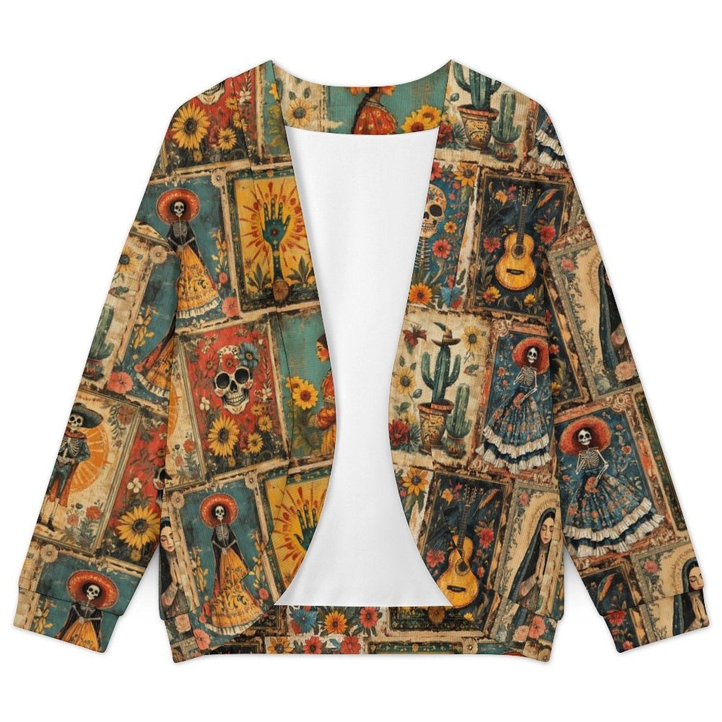Baha Ranch Dia de las Muertes Drop Shoulder Cardigan