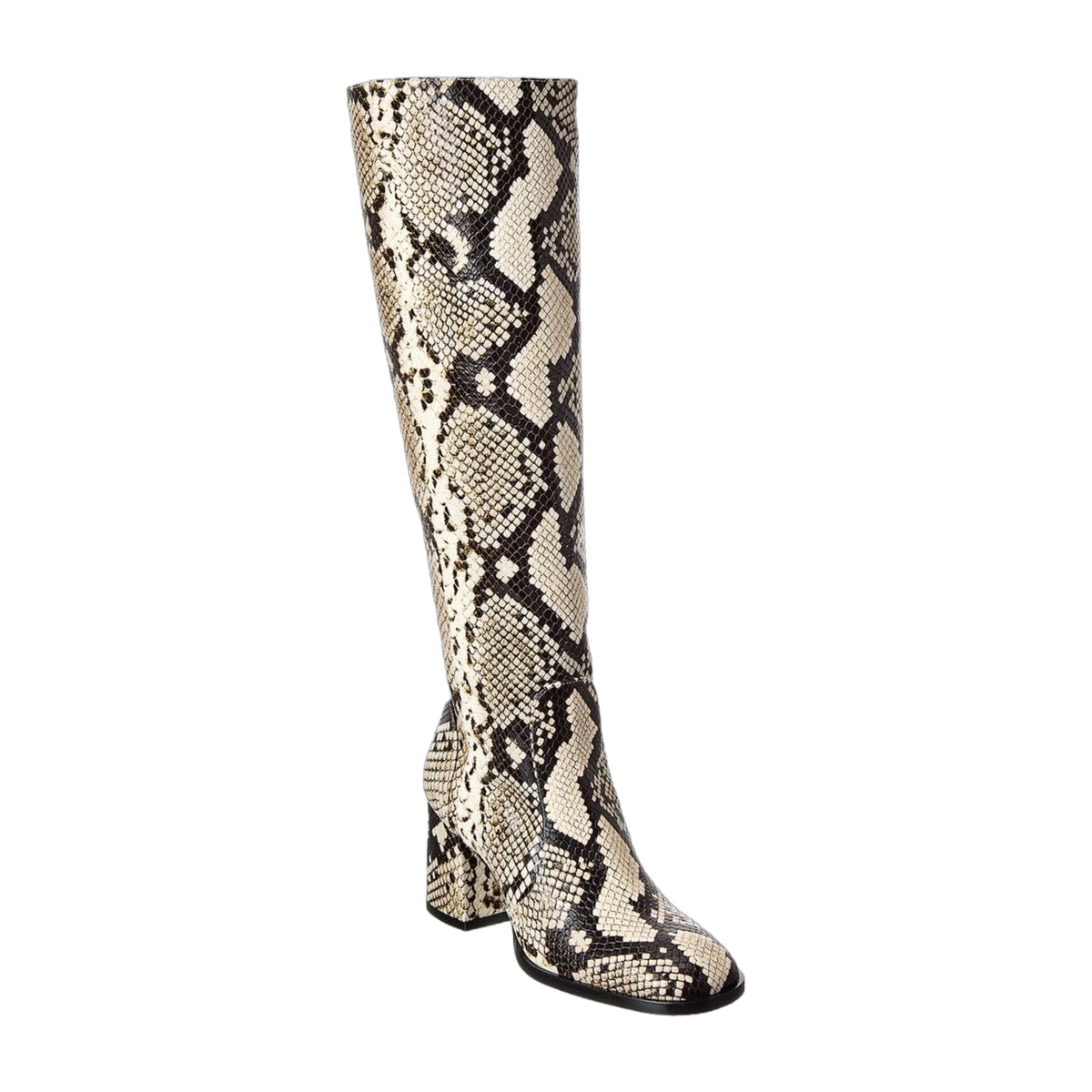 Stuart Weitzman Nola Snake-Embossed Leather Knee-High Boot