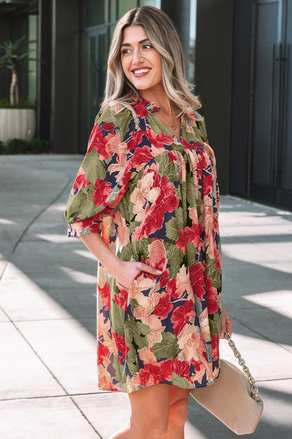 Threaded Pear Annika Half Sleeve Mini Dress