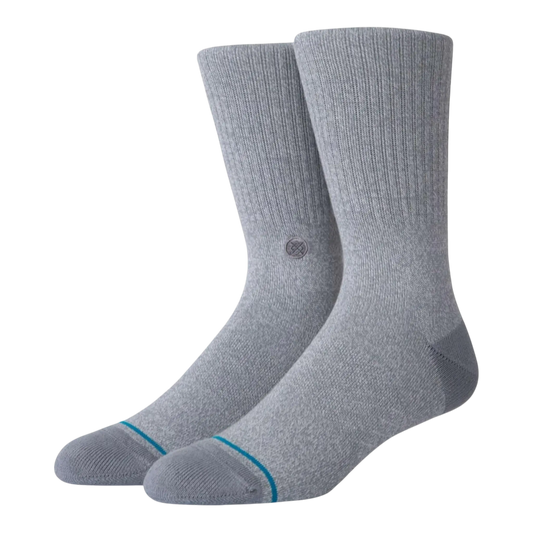 Stance Icon Classic Crew Men Crew Socks Grey Heather