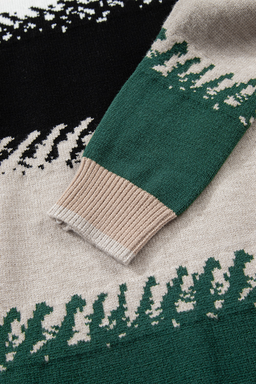 Threaded Pear Sophia Pattern Drop Shoulder Sweater