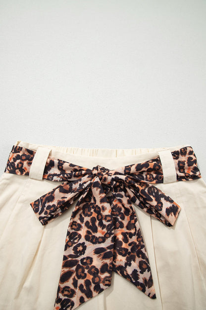 Threaded Pear Ariel Pleated Wide Leg Shorts