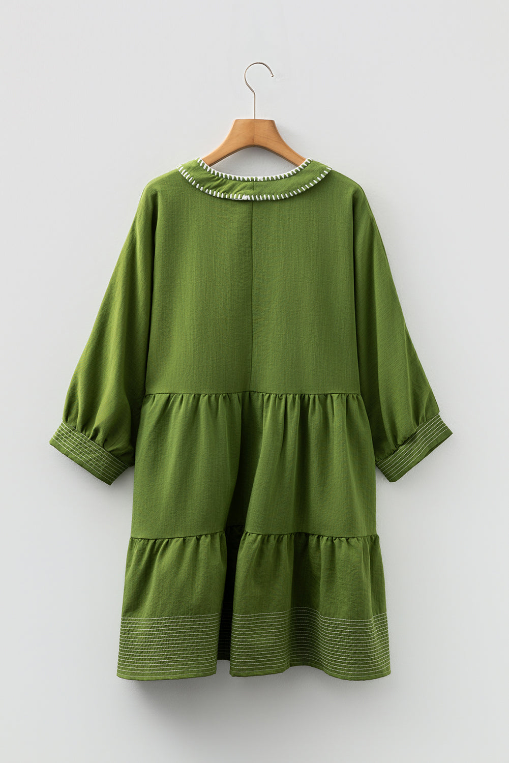 Threaded Pear Patara Sleeve Tiered Mini Dress
