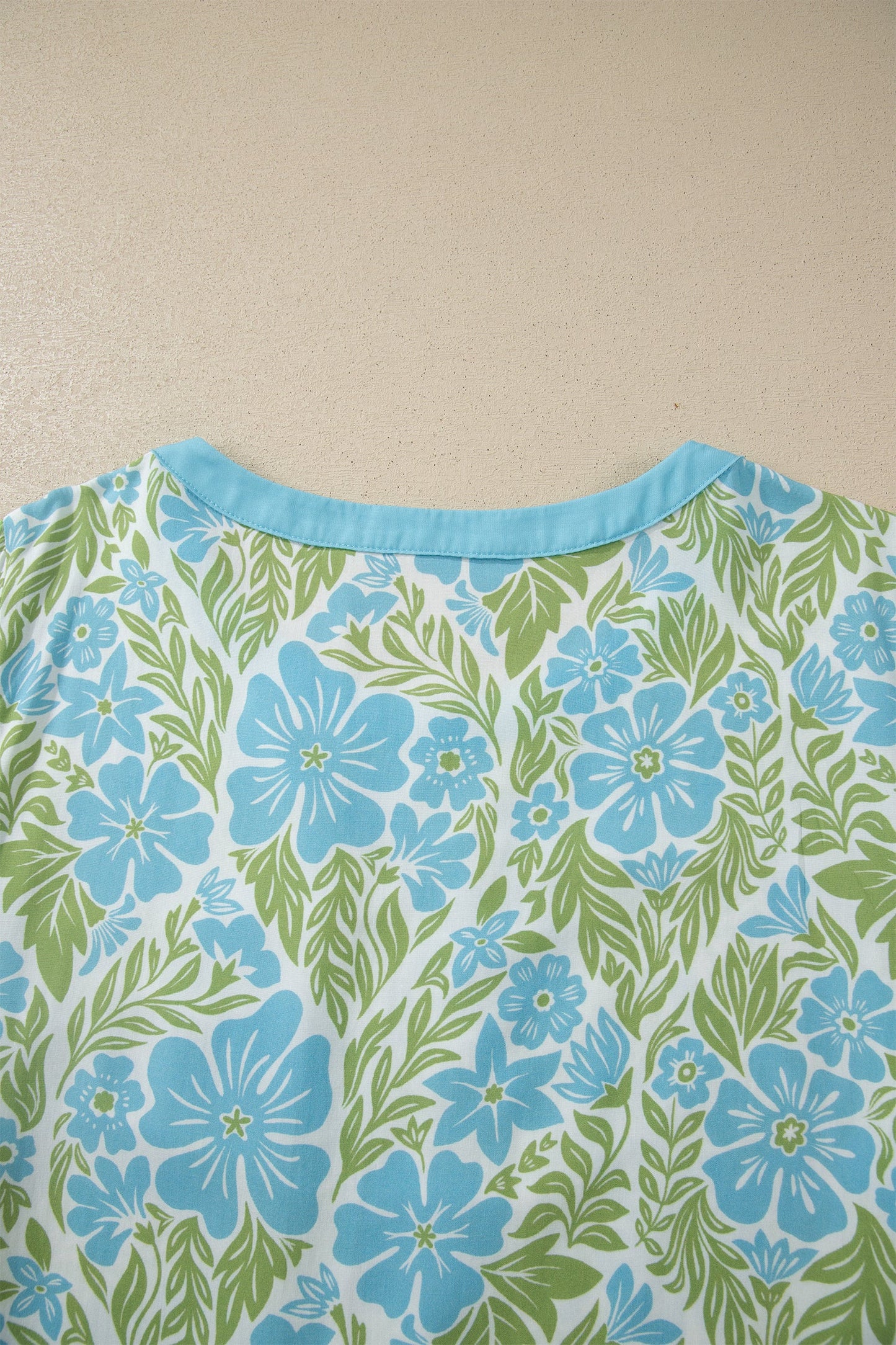 Threaded Pear Waverly Trim Half Sleeve Blouse