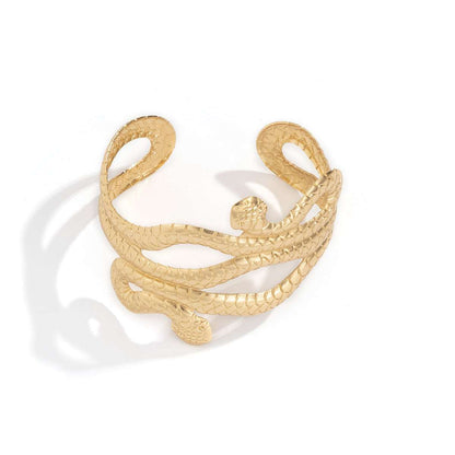 Goldtone Snake Cuff